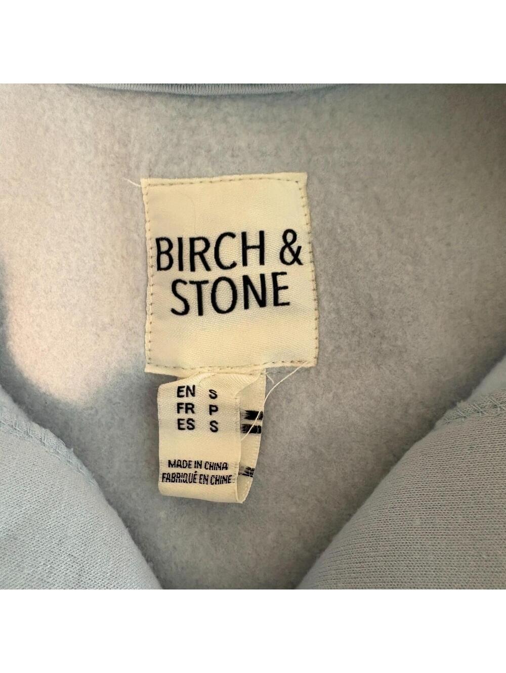 Birch & Stone Varsity Hoodie Jacket Womens S Blue Snap Up LA Y2K Streetwear - Picture 3 of 8